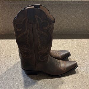 J.B. Dillon Dark Brown Leather Boots for women
